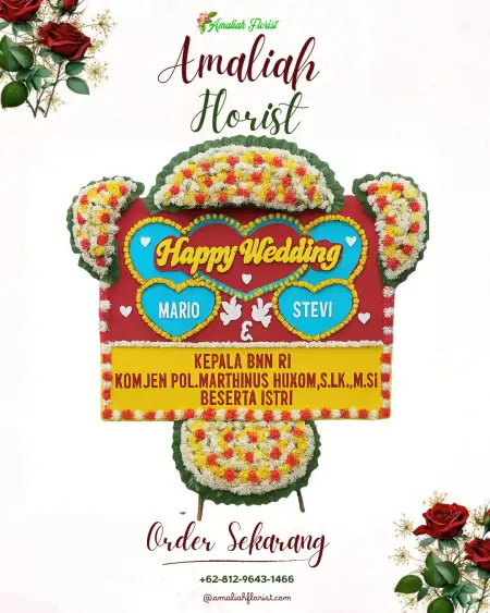 Papan Bunga Pernikahan Makawidey